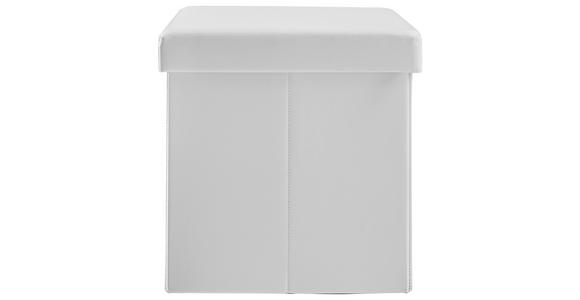 SITZBOX in Textil, Holzwerkstoff Weiß  - Weiß, Basics, Holzwerkstoff/Textil (38/38/38cm) - Carryhome