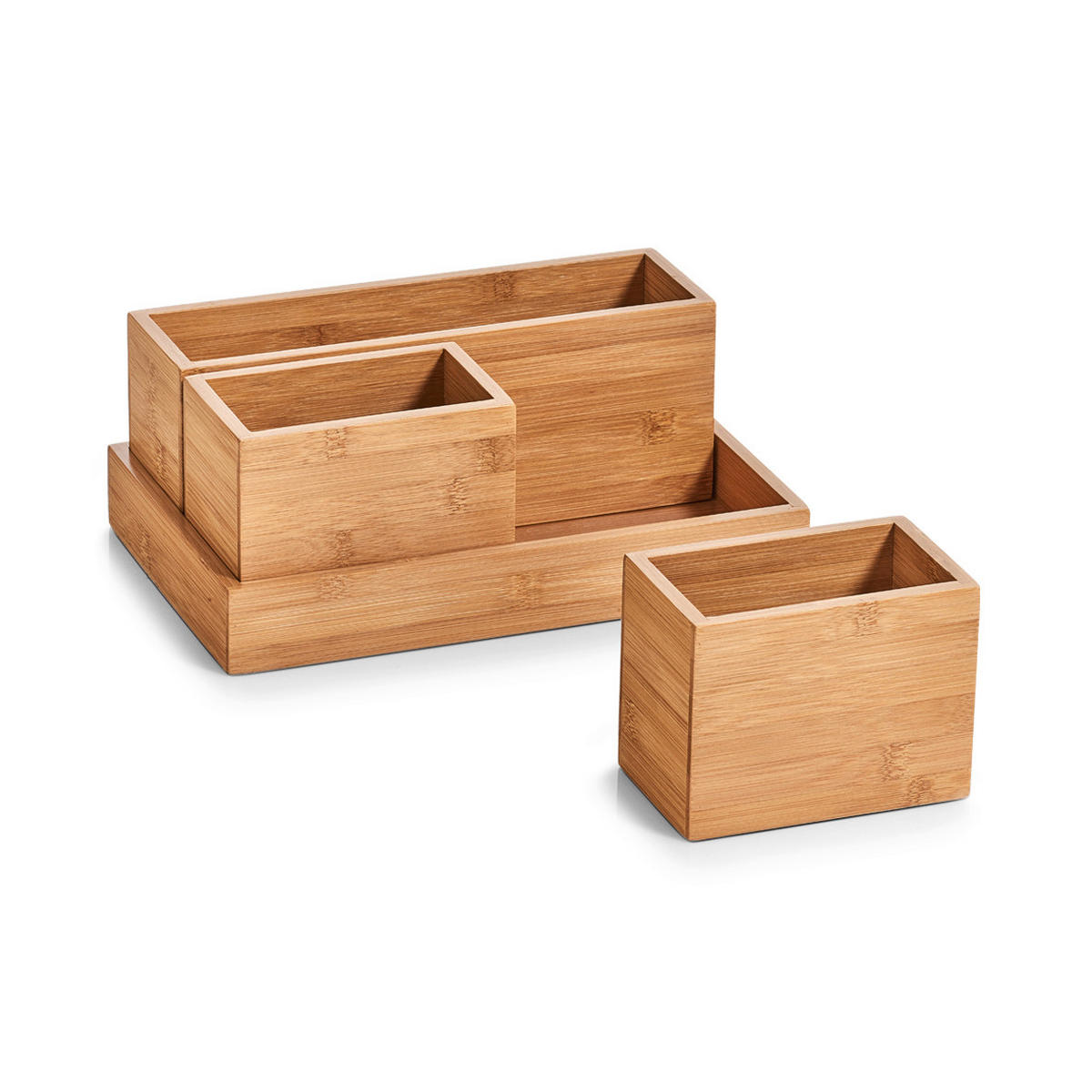 SCHREIBWARENBOX Holz Naturfarben  - Naturfarben, Basics, Holz (28/17,7/11cm) - Zeller Present