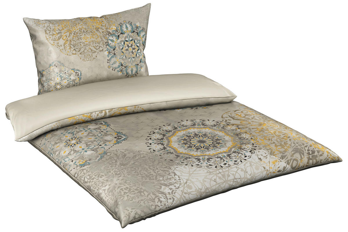 WENDEBETTWÄSCHE Raphael Satin 140/200 cm  - Grau, KONVENTIONELL, Textil (140/200cm) - Novel