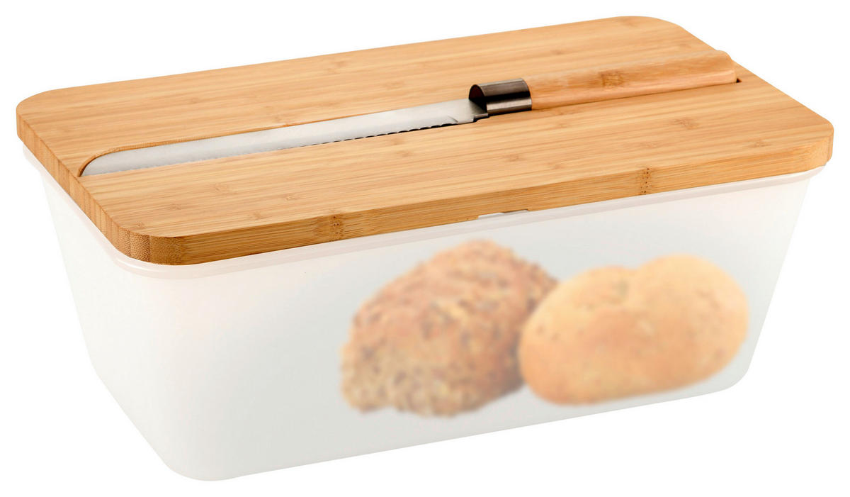 BROTBOX  - Hellbraun/Transparent, Basics, Holz/Kunststoff (34,8/20/15,5cm) - Kesper