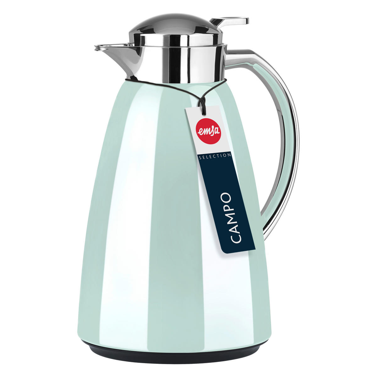 ISOLIERKANNE CAMPO 1,0 L  - Pastellgrün/Mintgrün, Basics, Metall (15/15/25,5cm) - Emsa