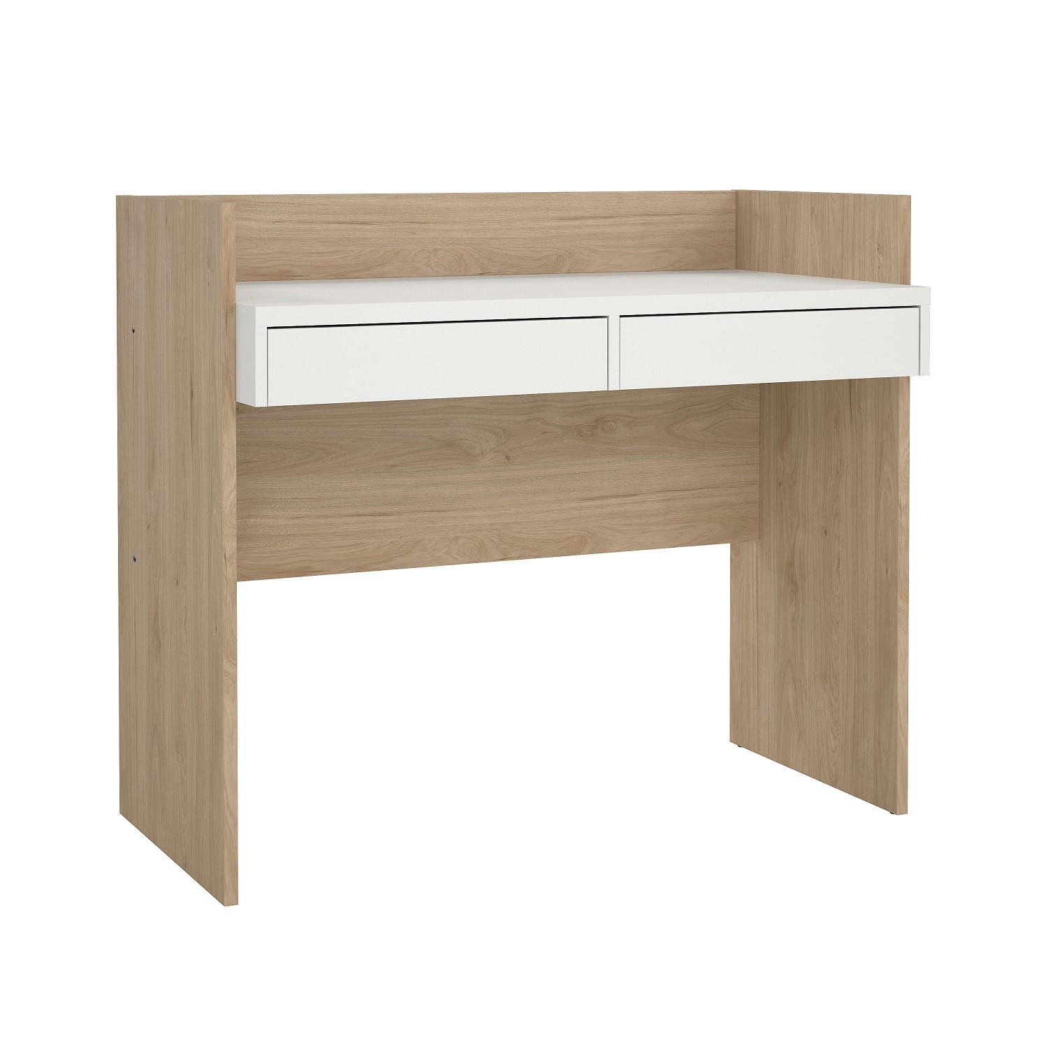 SKRIVBORD  i vit, Sonoma ek  - vit/Sonoma ek, Design, trämaterial (102,1/88,9/55,6cm) - Best Price