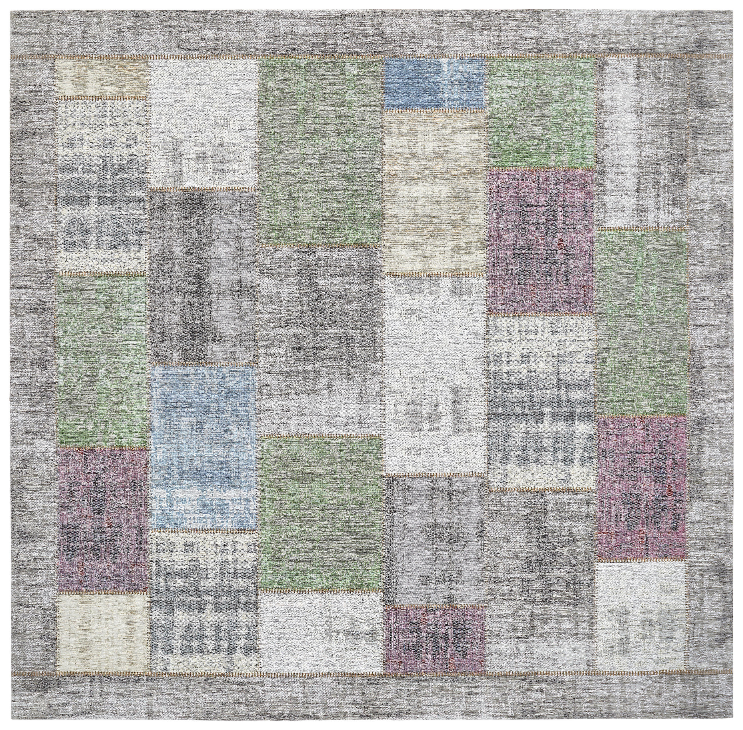FLACHWEBETEPPICH Wohnzimmer 200/200 cm Multicolor quadratisch  - Multicolor, Trend, Textil (200/200cm) - Novel