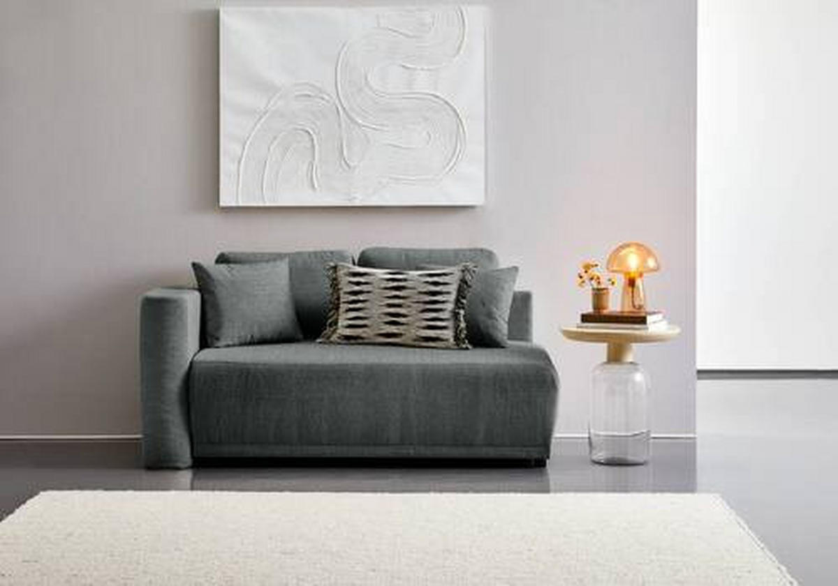 CHAISELONGUE Chenille Grau  - Schwarz/Grau, KONVENTIONELL, Kunststoff/Textil (93/73/171cm) - Carryhome