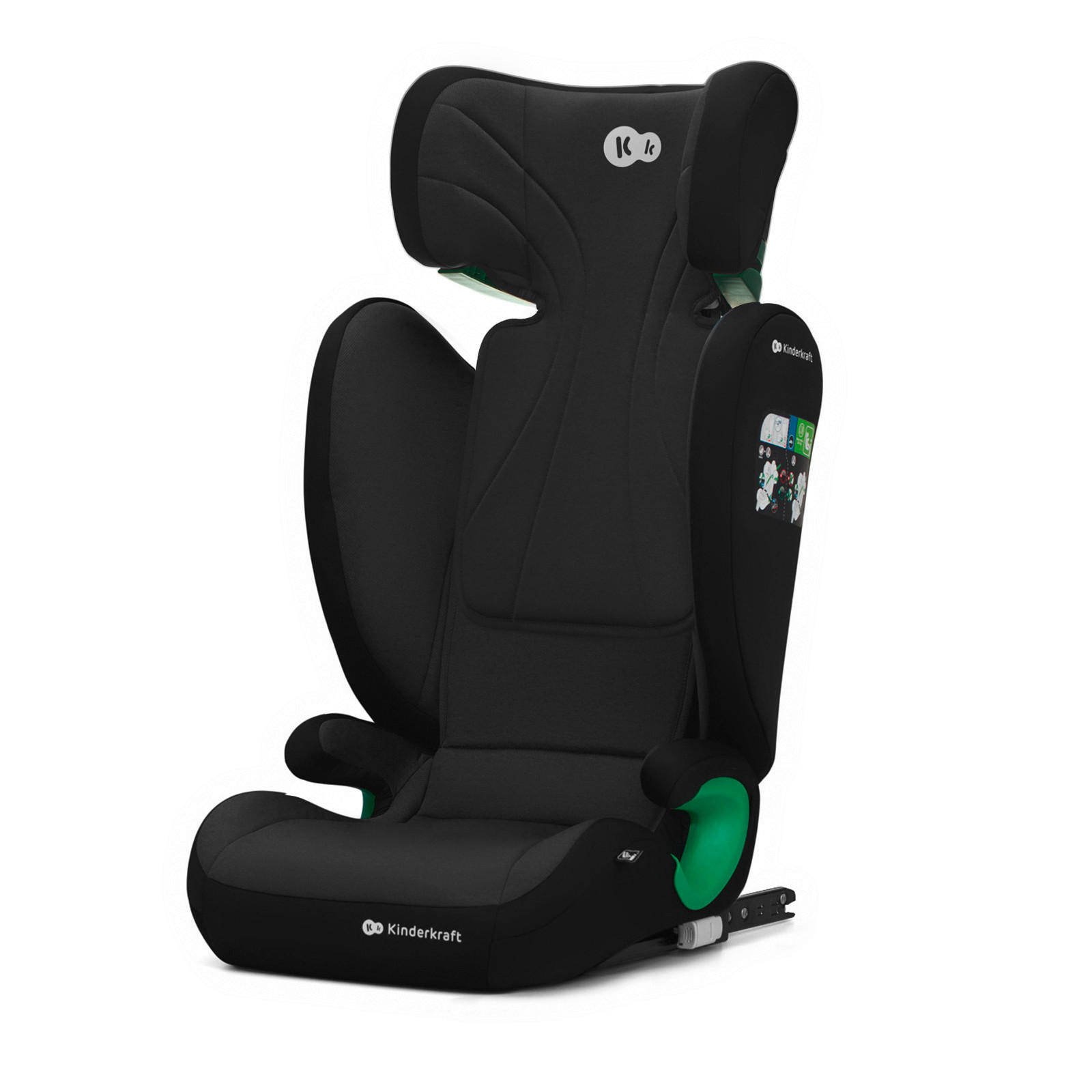 KINDERAUTOSITZ Junior Fix 2 i-Size  - Schwarz/Graphitfarben, Basics (44/80/41cm) - kinderkraft