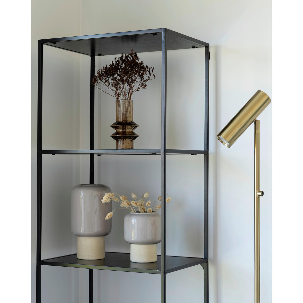 GOLVLAMPA 25/150 cm    - mässingsfärgad, Basics, metall (25/150cm) - Ambia Home