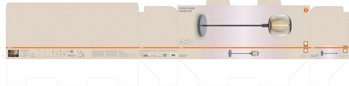 TISCHLEUCHTE 26/78 cm   - Dunkelgrau, Basics, Metall (26/78cm) - Osram