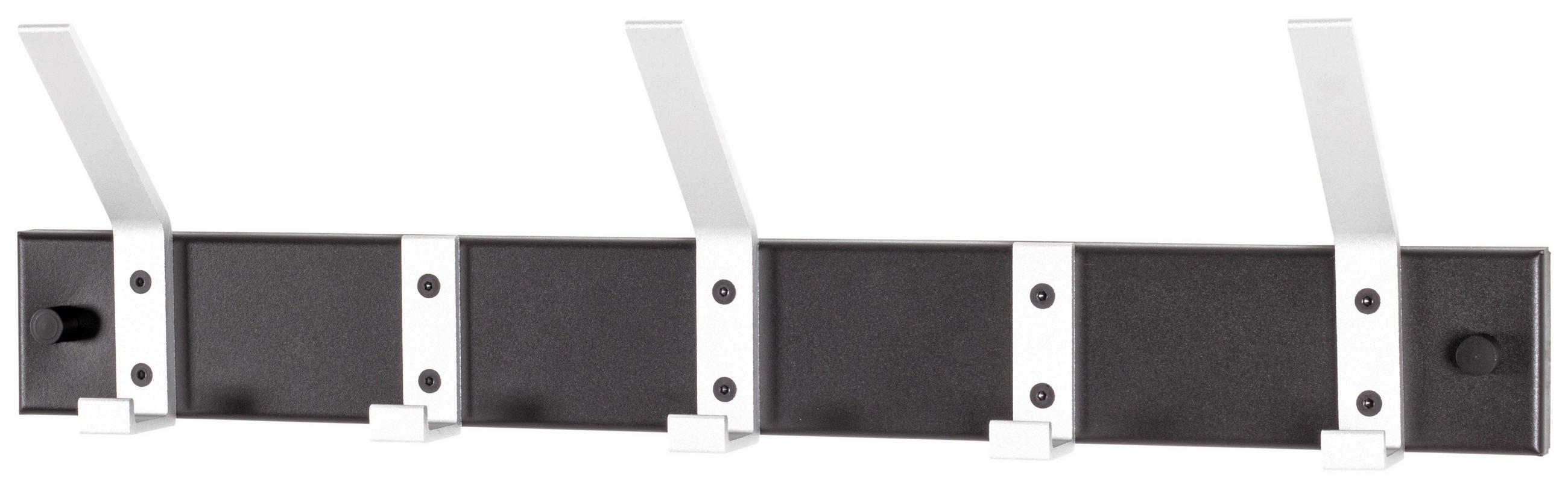 STENSKI OBEŠALNIK - črna/barve aluminija, Basics, kovina (50/14/8cm) - Xora