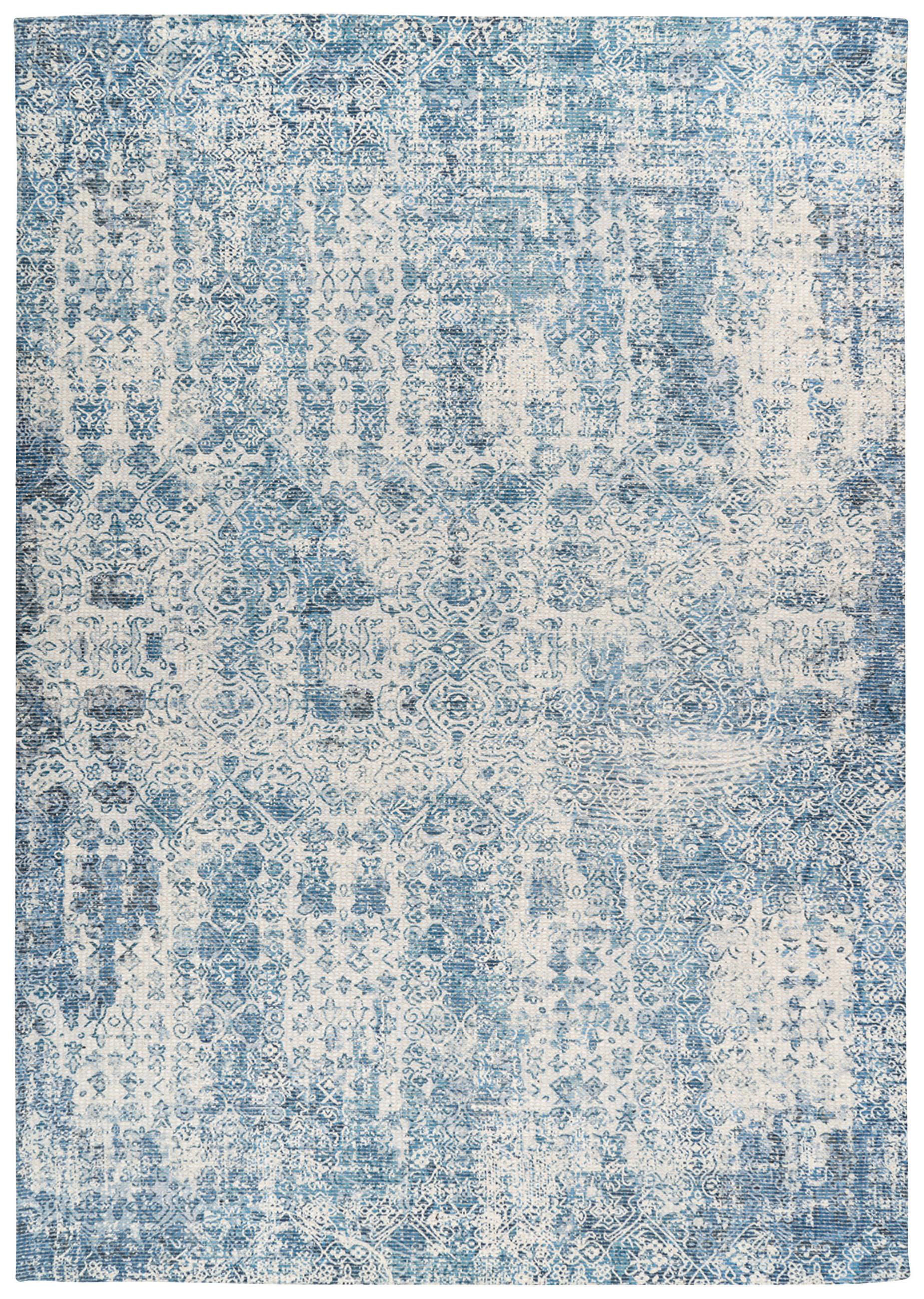 VINTAGE-TEPPICH 80/150 cm Percy 200 Blau  - Blau, KONVENTIONELL, Textil (80/150cm)