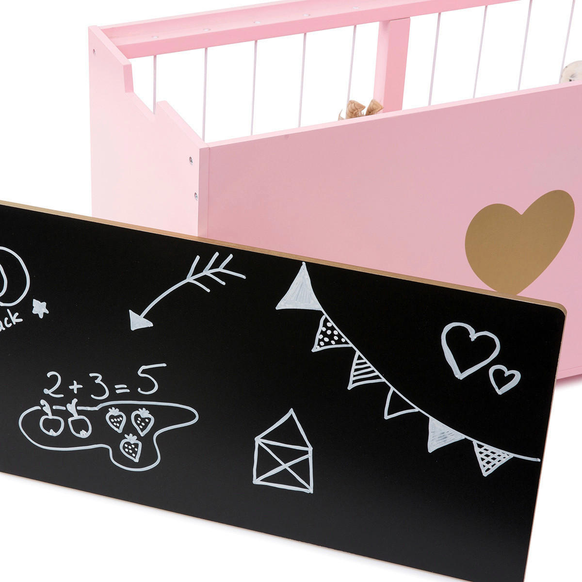 AUFBEWAHRUNGSBOX    70/30/37 cm  - Goldfarben/Rosa, Basics, Holz/Holzwerkstoff (70/30/37cm) - MUSTERKIND