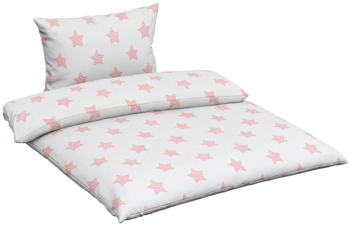 DETSKÁ POSTEĽNÁ BIELIZEŇ 100/135 cm  - biela/ružová, Basics, textil (100/135cm) - My Baby Lou