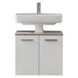 WASCHBECKENUNTERSCHRANK 60/53/33 cm - Eichefarben/Weiß, KONVENTIONELL, Holz/Holzwerkstoff (60/53/33cm) - Xora