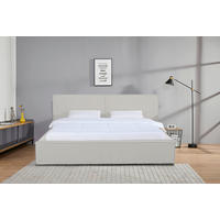 TAPECIRANI KREVET   180/200 cm   bež  - bež/crna, Moderno, drvo/metal (180/200cm) - Livetastic