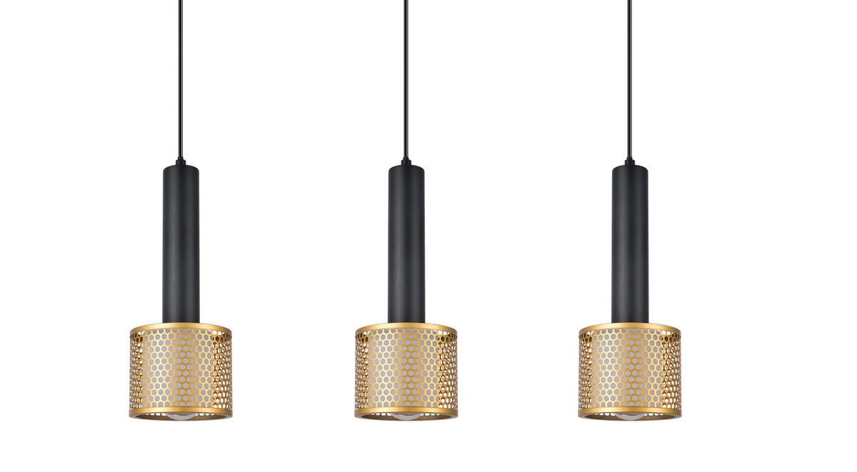 PENDELLEUCHTE    - Goldfarben, Design, Metall (150/56/12cm)