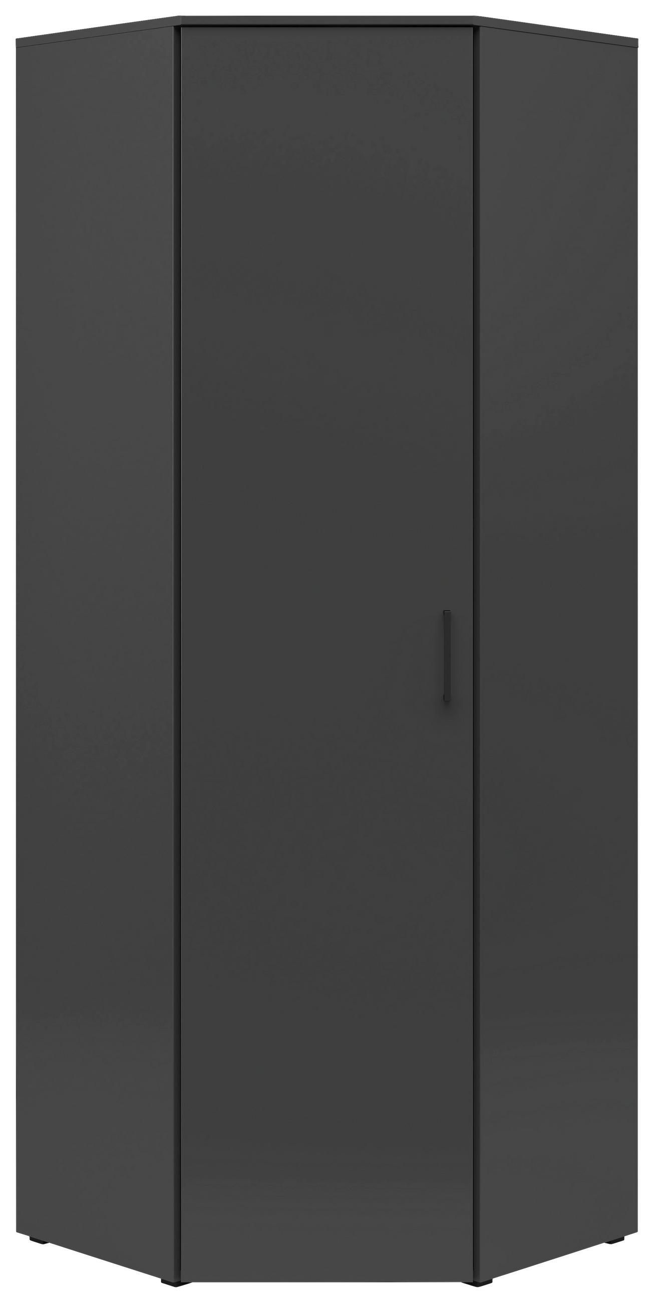 ROHOVÁ SKRIŇA, grafitová, 101/195/79 cm - čierna/grafitová, Modern, kompozitné drevo/plast (101/195/79cm) - Carryhome