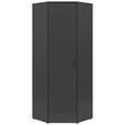 ECKSCHRANK 72/195/72 cm  - Schwarz/Graphitfarben, MODERN, Holzwerkstoff/Kunststoff (72/195/72cm) - Carryhome