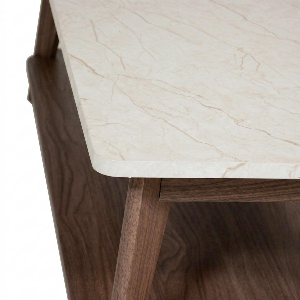 COUCHTISCH Holzwerkstoff 110/55/39,7 cm   - Weiss/Walnussfarben, Modern, Holzwerkstoff (110/55/39,7cm) - MID.YOU