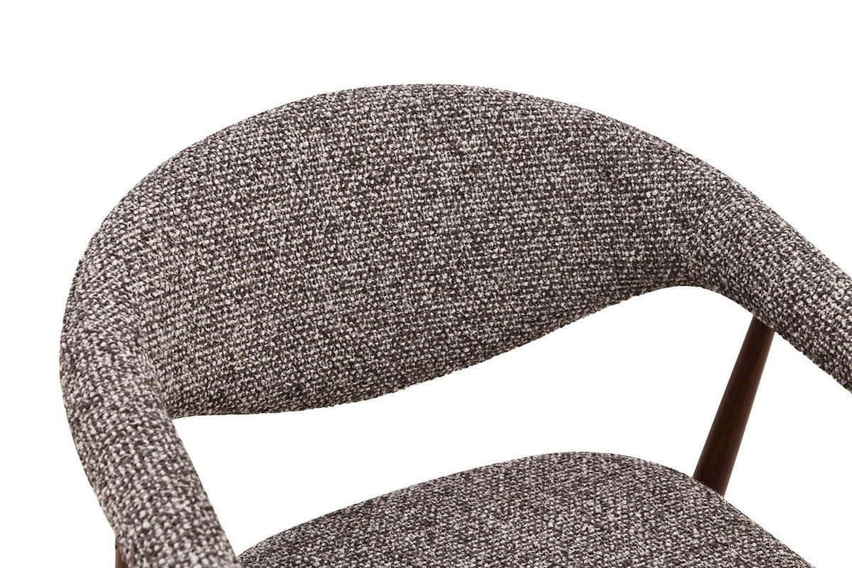 ARMLEHNSTUHL  Stoffauswahl Bouclé  Dunkelbraun, Walnussfarben  - Dunkelbraun/Walnussfarben, Design, Textil/Metall (58/78/60cm) - Lomoco