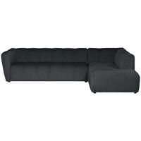 ECKSOFA  LIVOLI Grau Chenille  - Schwarz/Grau, Design, Textil (290/218cm) - MID.YOU