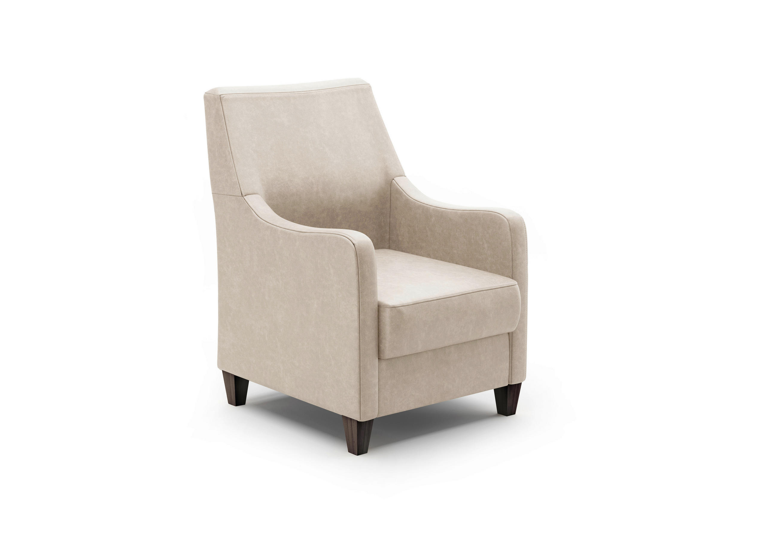 SESSEL in Mikrofaser Beige  - Wengefarben/Beige, Konventionell, Holz/Textil (70/93/75cm) - Sit & More