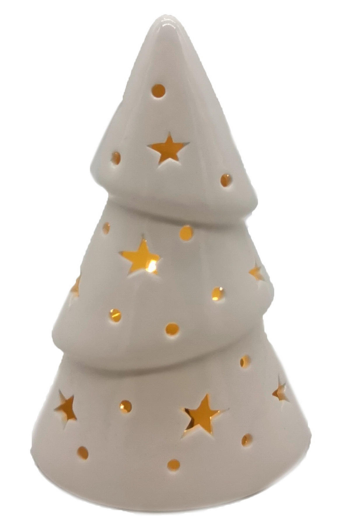 DEKOWEIHNACHTSBAUM  - Weiß, LIFESTYLE, Keramik (10,3/15,2/7,5cm) - X-Mas