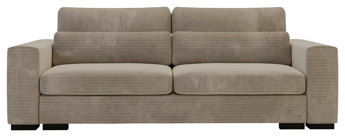 SCHLAFSOFA in Flachgewebe Beige  - Beige/Schwarz, Konventionell, Kunststoff/Textil (236/78/114cm) - Carryhome