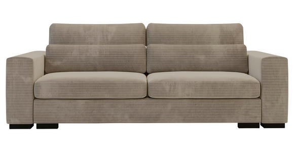 SCHLAFSOFA in Flachgewebe Beige  - Beige/Schwarz, KONVENTIONELL, Kunststoff/Textil (236/78/114cm) - Carryhome