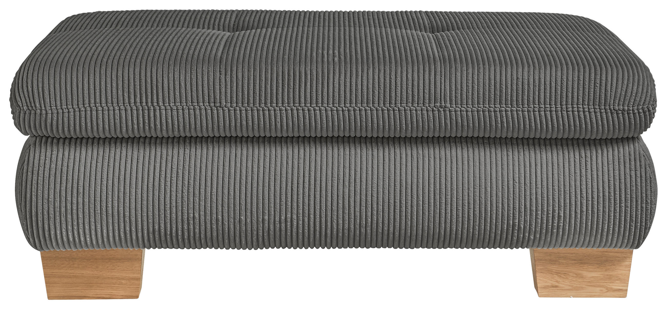 HOCKER Kord Anthrazit - Eiche Bianco/Anthrazit, KONVENTIONELL, Holz/Textil (129/49/64cm) - SetOne by Musterring