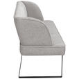 SITZBANK 185/91/66 cm Webstoff Schwarz, Cappuccino  - Schwarz/Cappuccino, Design, Textil/Metall (185/91/66cm) - Novel