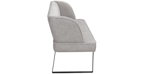 SITZBANK 185/91/66 cm Webstoff Schwarz, Cappuccino - Schwarz/Cappuccino, Design, Textil/Metall (185/91/66cm) - Novel