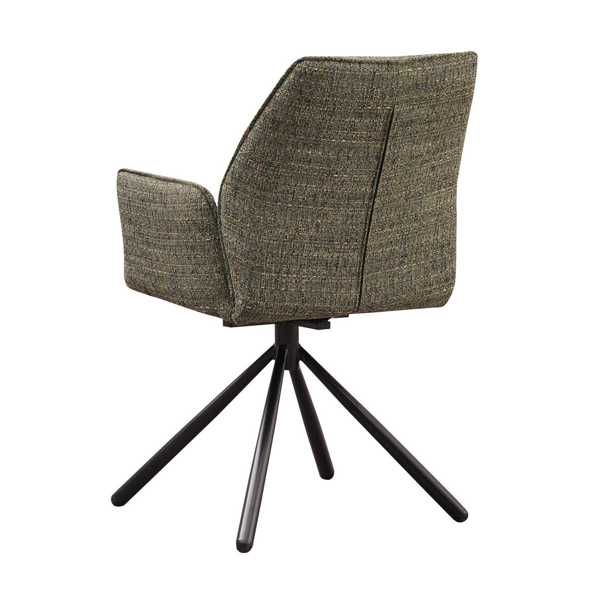 SADA ŽIDLÍ S PODRUČKAMI 2 kusy - černá/zelená, Moderní, kov/textil (57,5/92/52cm) - MID.YOU