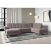 WOHNLANDSCHAFT in Flachgewebe Taupe  - Taupe/Schwarz, Modern, Textil/Metall (164/319/212cm) - Sit & More