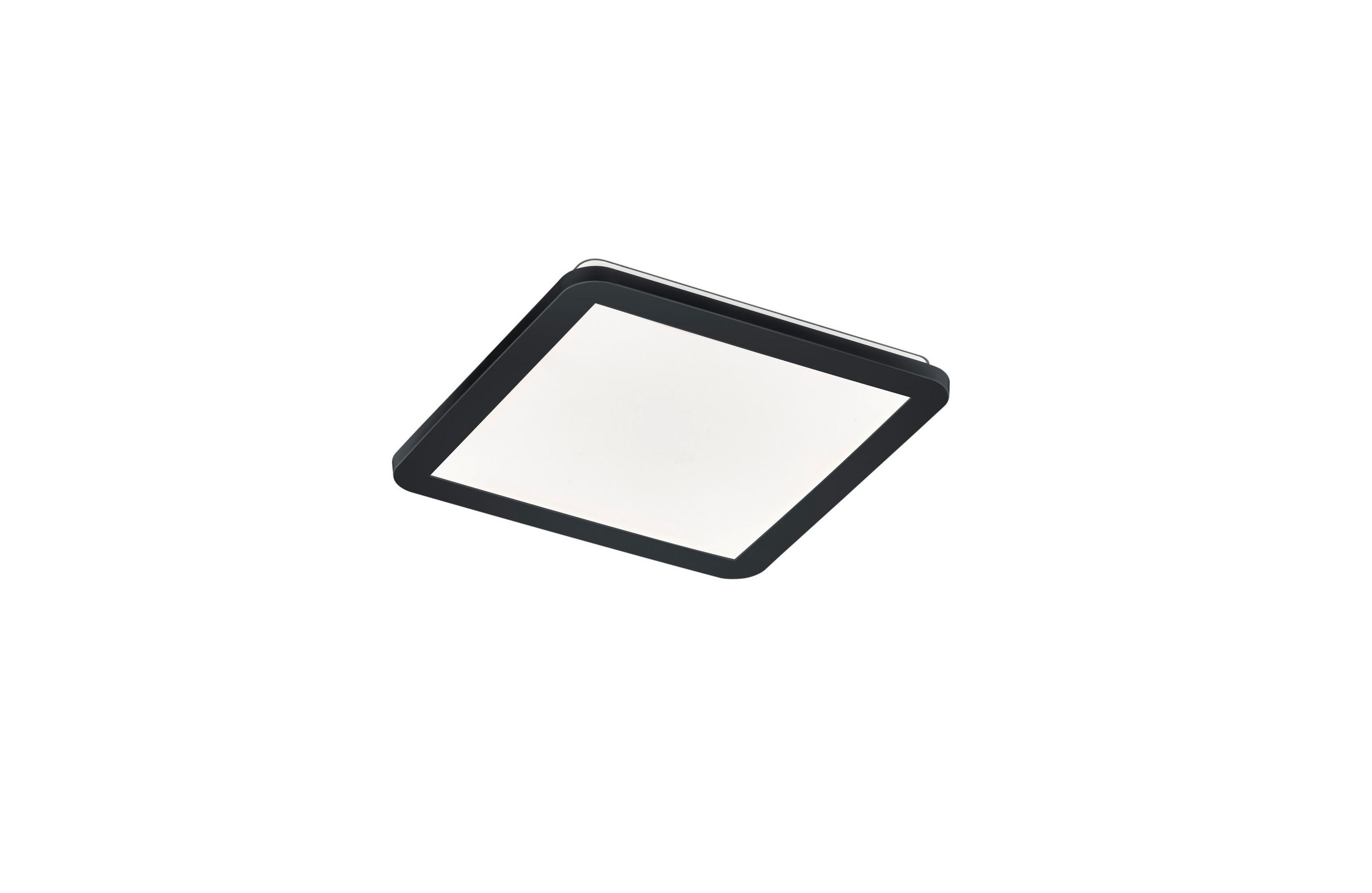 XXXLutz Led-Deckenleuchte Camillus Schwarz, Weiß 30x3x30 cm