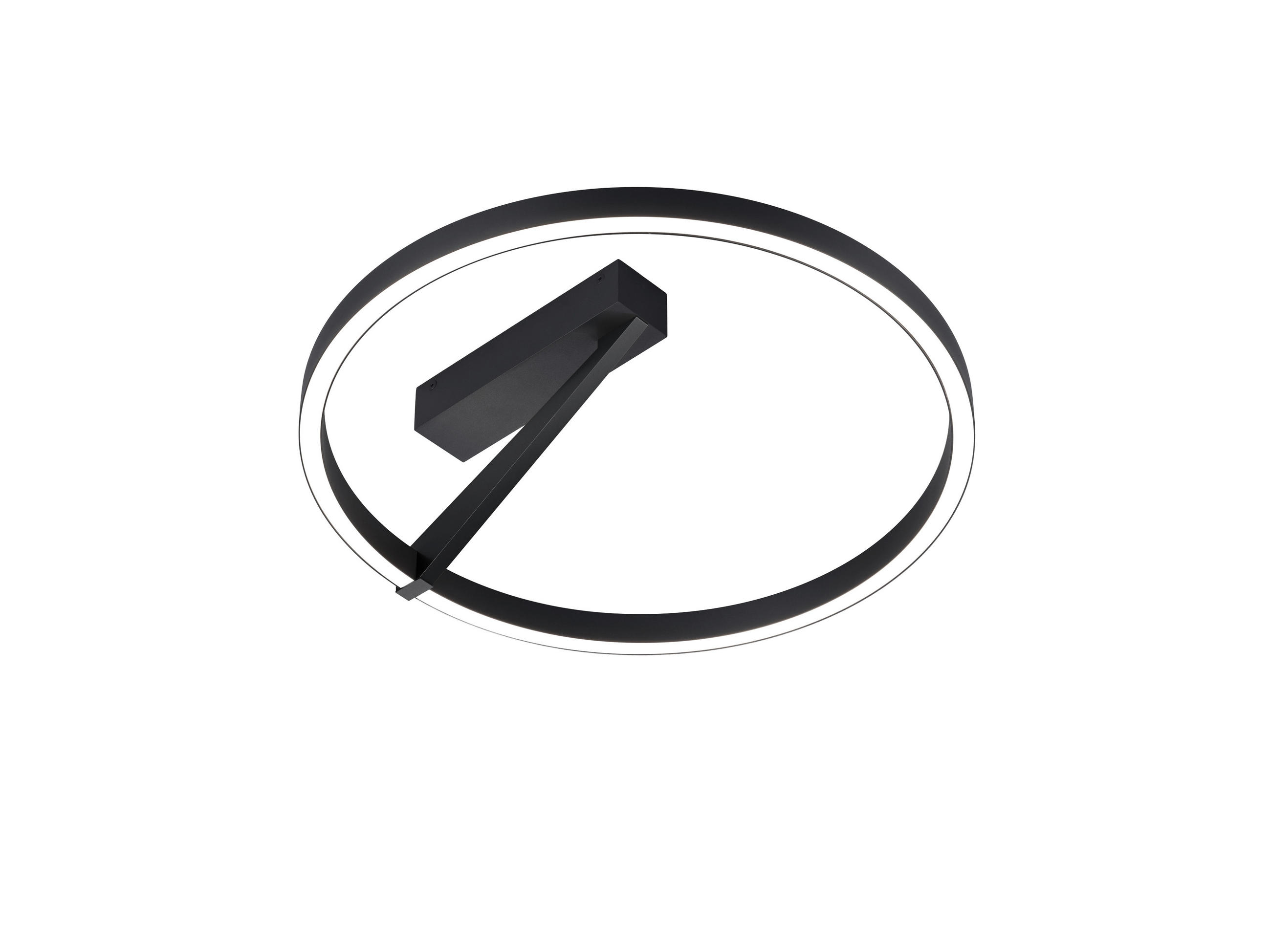 LED-DECKENLEUCHTE Elara 45/15.5 cm   - Schwarz, Design, Kunststoff/Metall (45/15.5cm) - Helestra