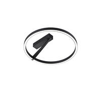 LED-DECKENLEUCHTE Elara 45/15.5 cm   - Schwarz, Design, Kunststoff/Metall (45/15.5cm) - Helestra