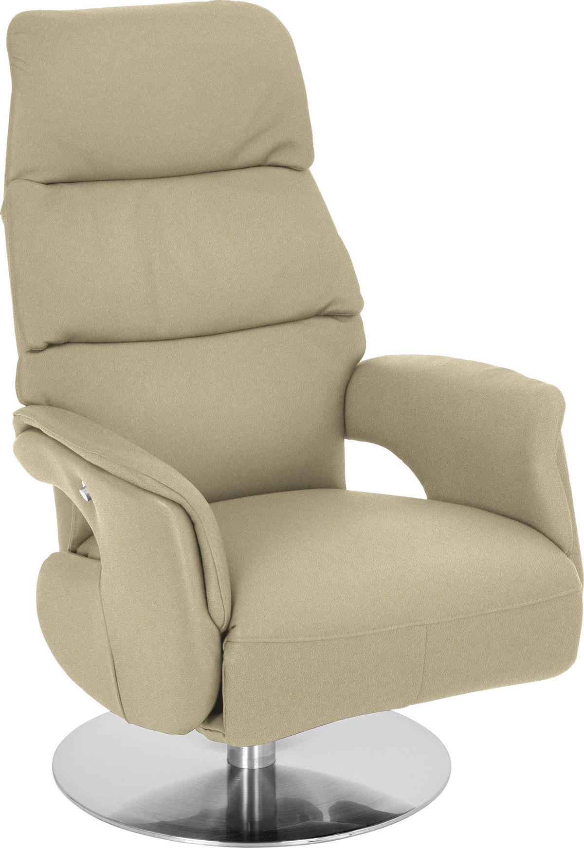 RELAXSESSEL in Leder Sandfarben  - Sandfarben, Design, Leder/Metall (71/112/80cm) - Welnova