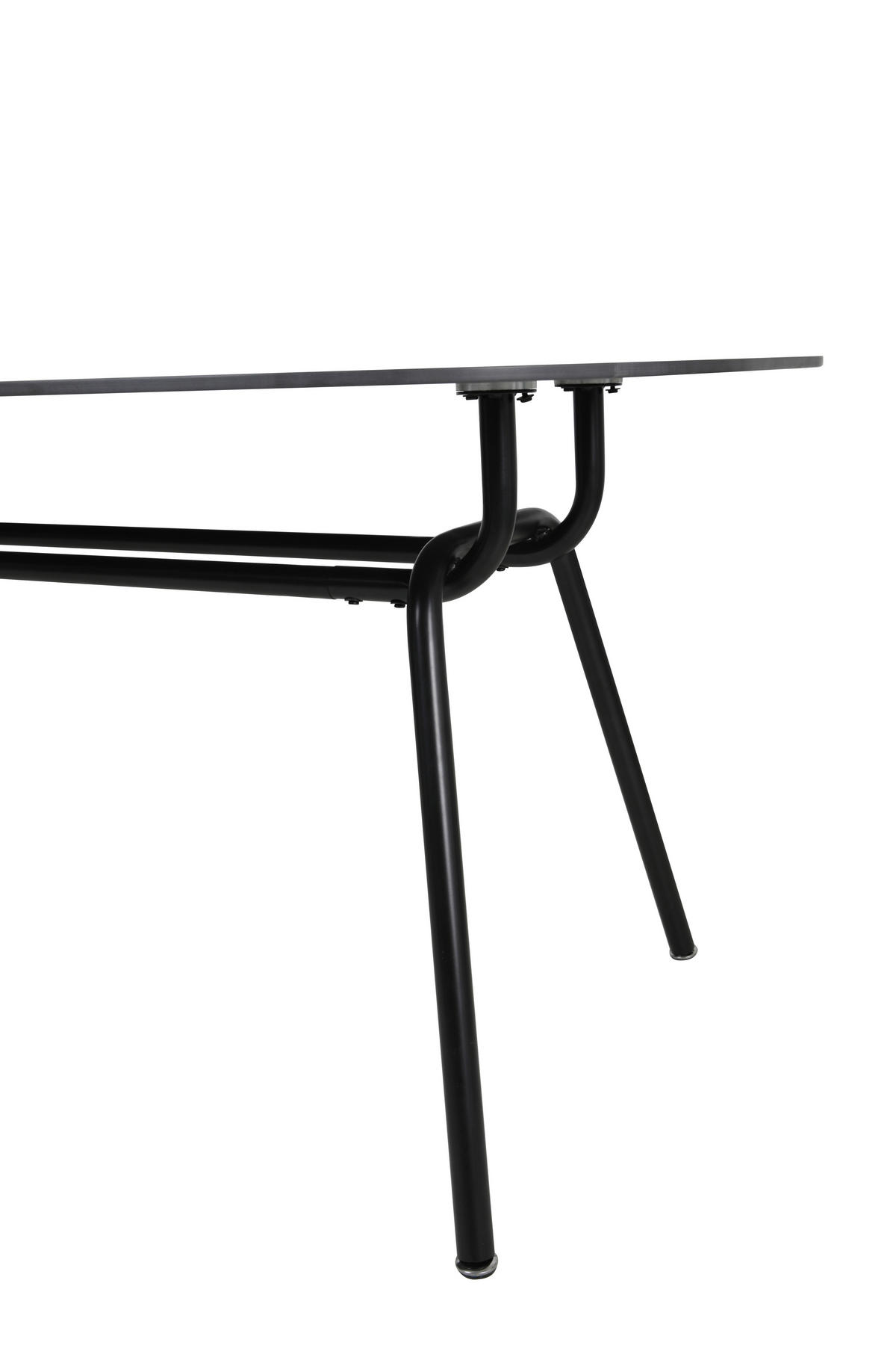 ESSTISCH rechteckig Schwarz  - Schwarz, Design, Stein/Metall (150/90/75cm) - Livetastic