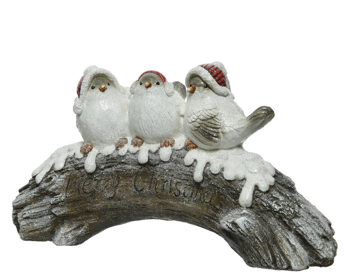 PASĂRE DECORATIVĂ - alb/gri, Trend, plastic (54/17/29cm) - X-Mas