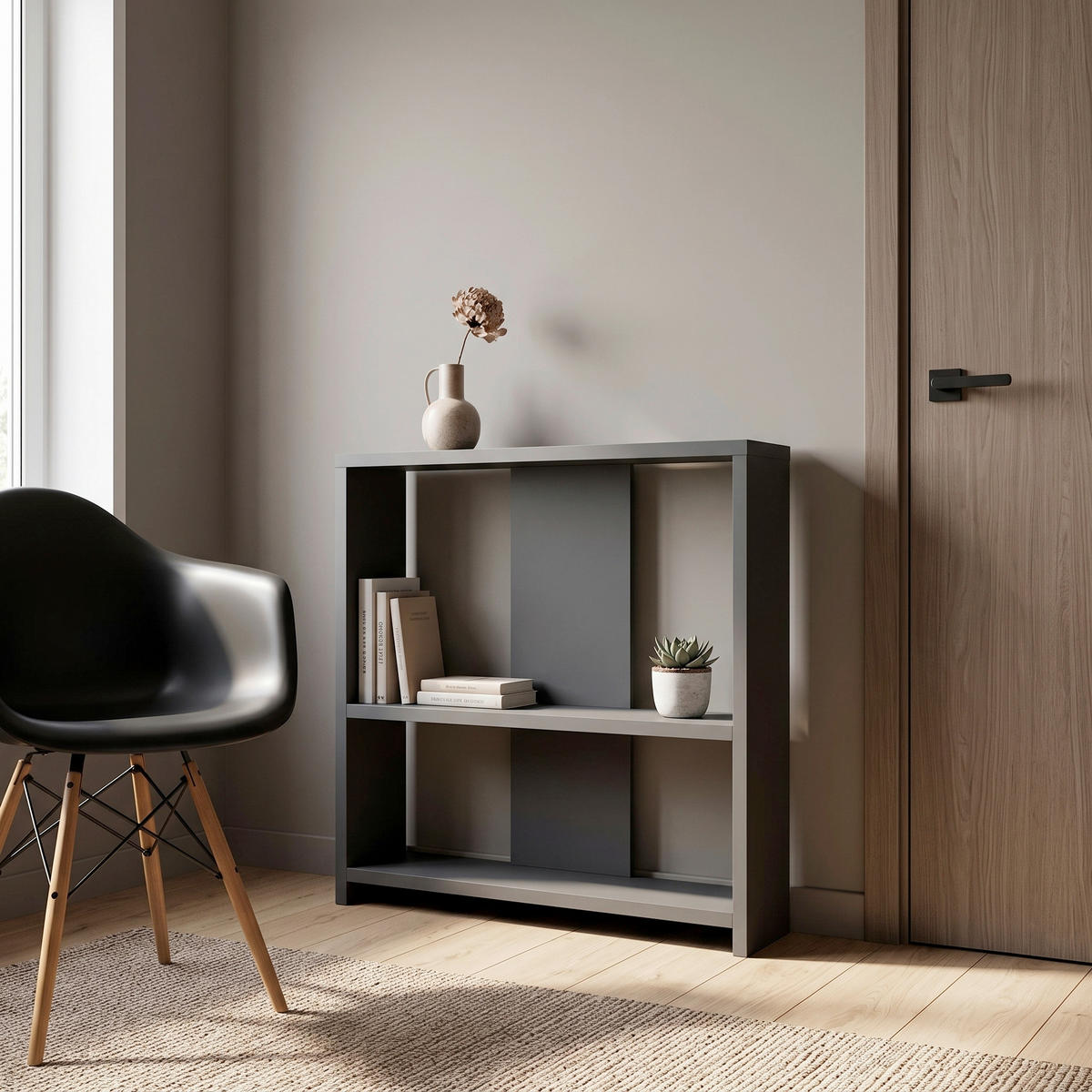 REGAL  60/62/17,6 cm Anthrazit  - Anthrazit, Design, Holzwerkstoff (60/62/17,6cm) - Livetastic