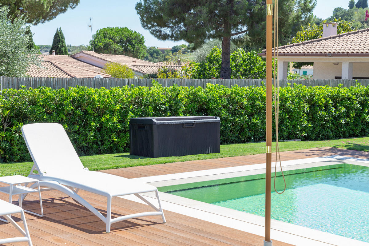 KISSENBOX 148/72/64 cm  - Anthrazit, MODERN, Kunststoff (148/72/64cm)