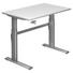 SCHREIBTISCH - Silberfarben/Weiß, Design, Holzwerkstoff/Metall (120/72-119/80cm) SCHREIBTISCH - Silberfarben/Weiß, Design, Holzwerkstoff/Metall (120/72-119/80cm)