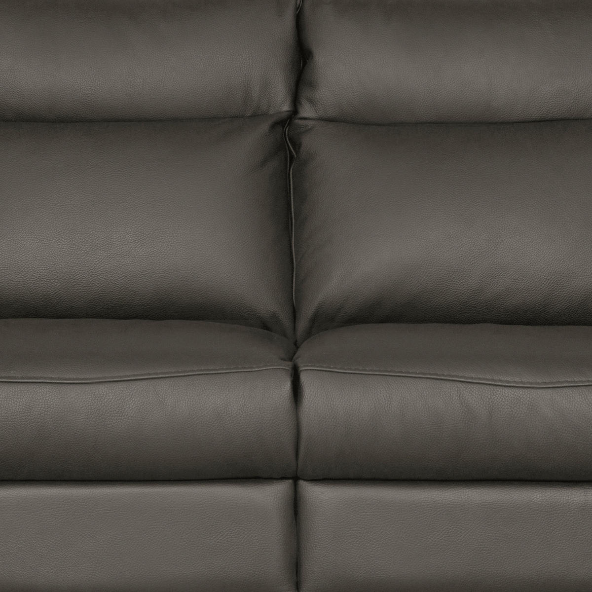 2-SITZER-SOFA 178/95/96 cm PERLE in Echtleder Anthrazit   - Chromfarben/Anthrazit, Design, Leder/Metall (178/95/96cm) - Livetastic