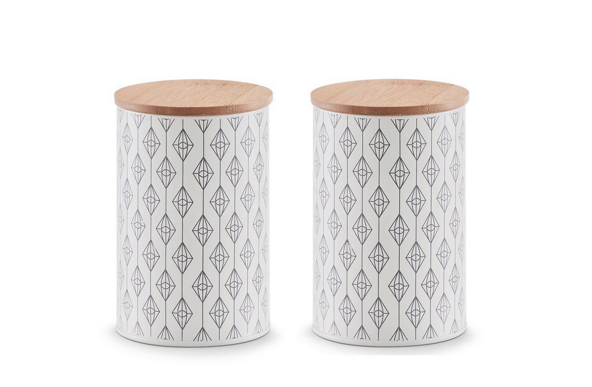 VORRATSDOSENSET  - Grau, Basics, Metall (25,5/25,5/15cm) - Zeller Present