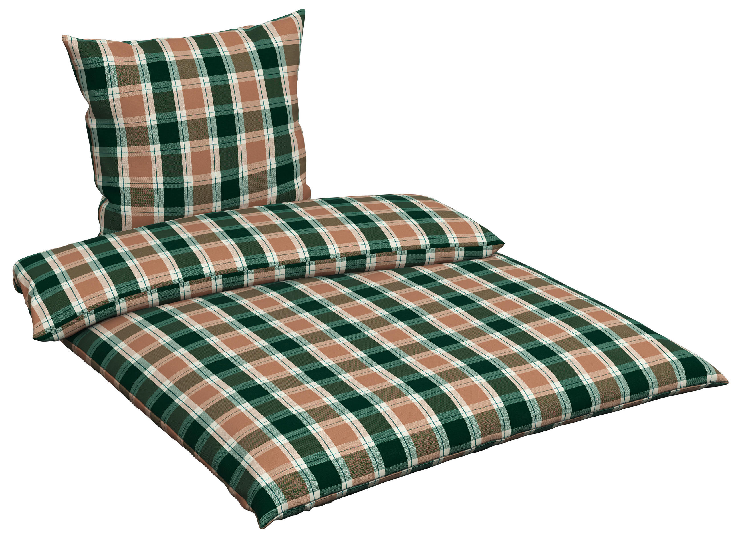 BETTWÄSCHE 2024 Flanell 135/200 cm  - Grün, Textil (135/200cm) - Dieter Knoll