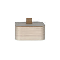 DEKOR DOBOZ 12/12/6 cm  - natúr, Natur, fa (12/12/6cm) - Ambia Home