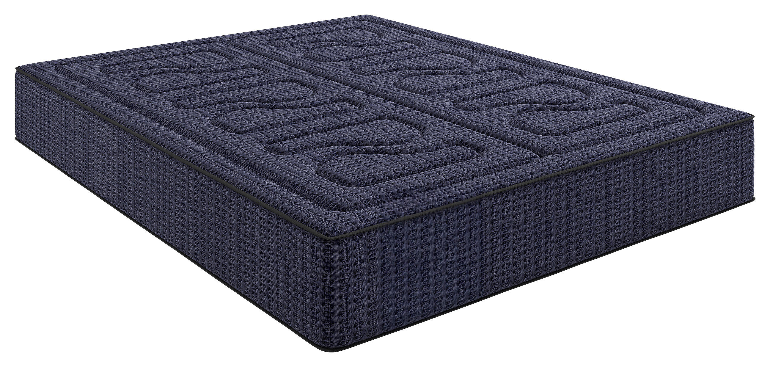 BOXSPRINGMATRATZE Imperial H3/H4, 180/200 cm, Höhe ca.: 27 cm,  - Dunkelblau, Basics, Textil (180/200cm) - Livetastic