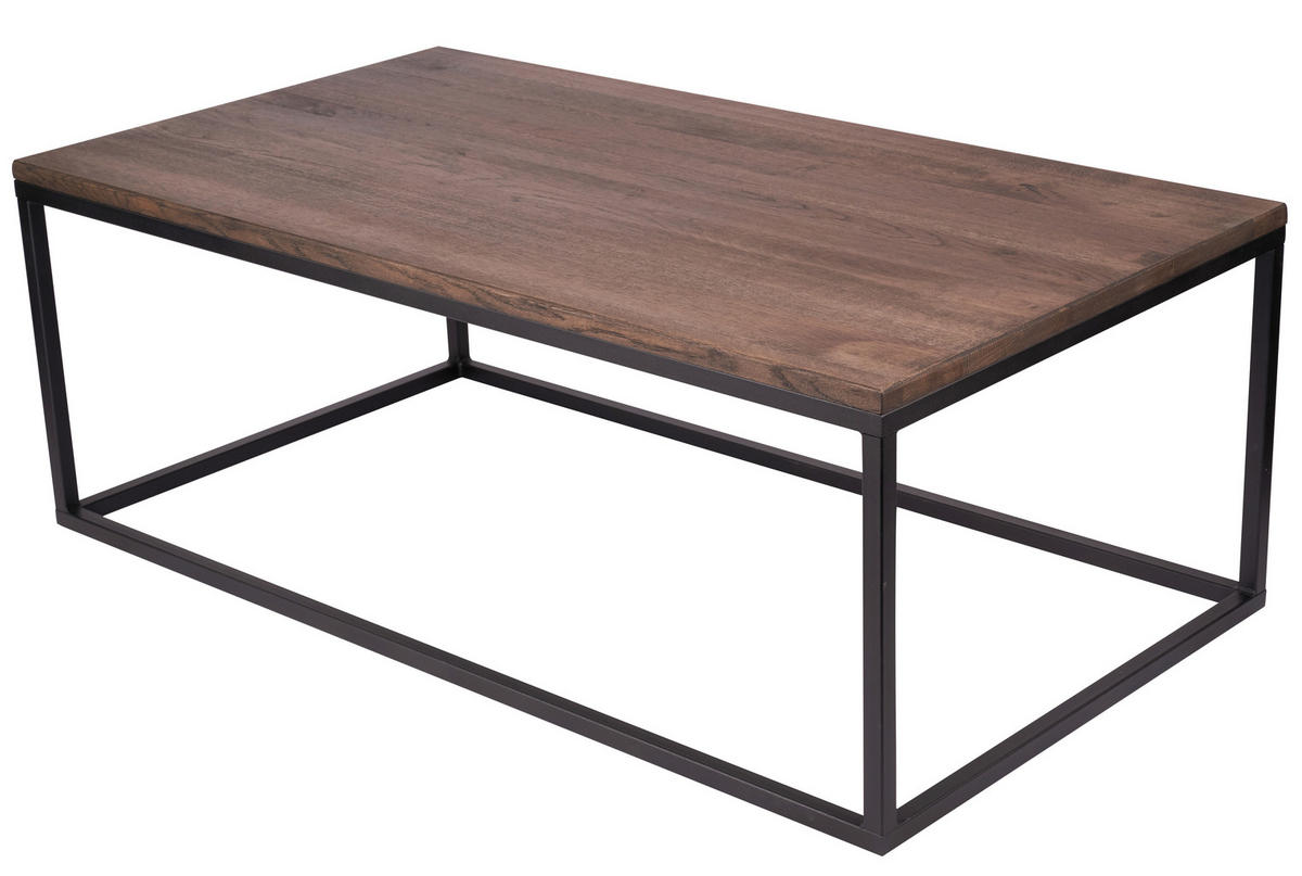 COUCHTISCH in Holz, Metall 110/40/60 cm  - Eiche dunkel/Schwarz, Natur, Holz/Metall (110/40/60cm)