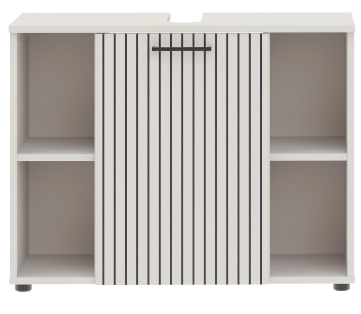 WASCHBECKENUNTERSCHRANK 80/62/35 cm  - Kaschmir/Schwarz, Trend, Holzwerkstoff/Metall (80/62/35cm) - Respekta