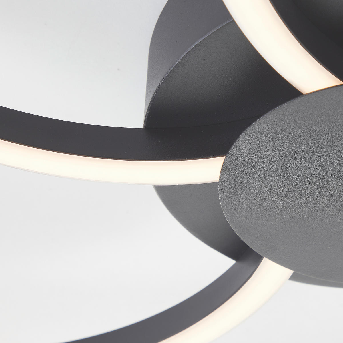 LED-DECKENLEUCHTE  65/6 cm    - Schwarz, Design, Kunststoff/Metall (65/6cm) - Brilliant