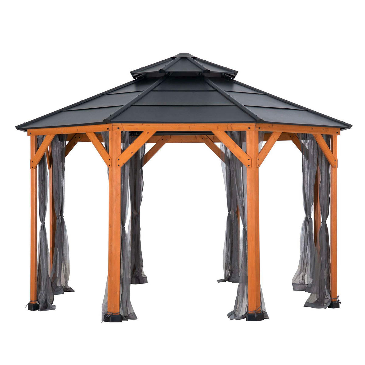 PAVILLON-SEITENTEIL  - Grau, Basics, Textil (147/228cm) - Modante